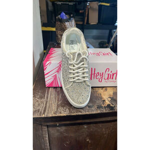 Corkys Footwear bedazzle sneaker with clear rhinestones in Clear Size 7